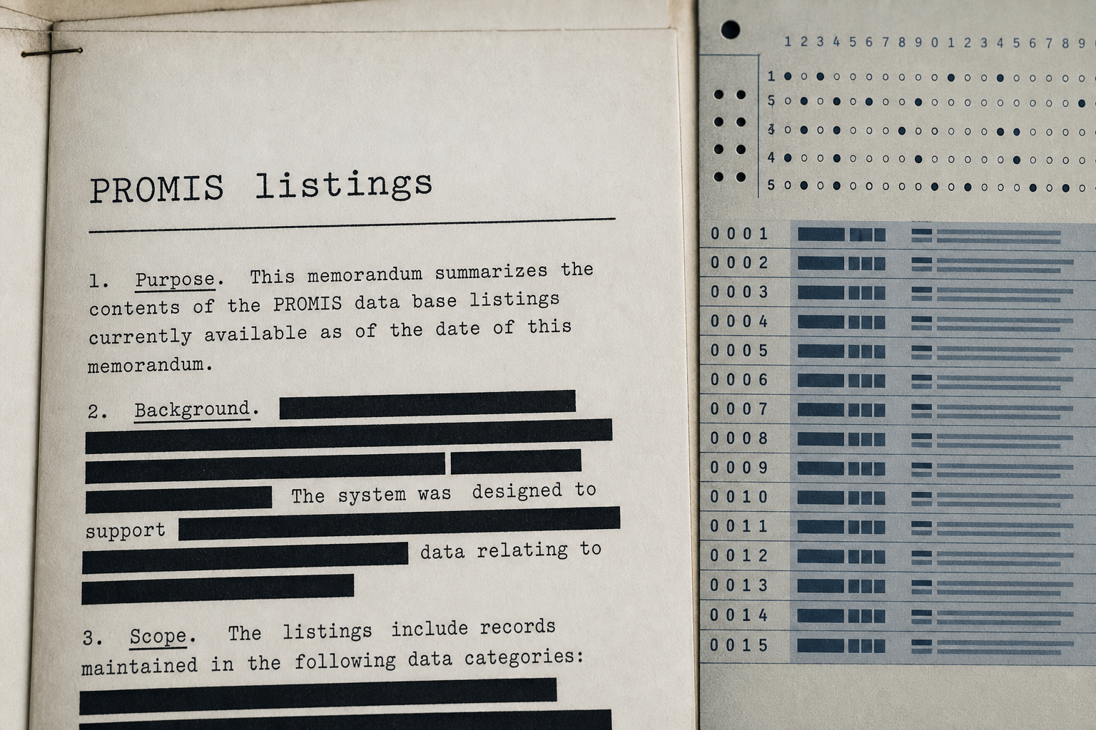 NSA FOIA Release Adds 1978 Memo on PROMIS Listings for CIA